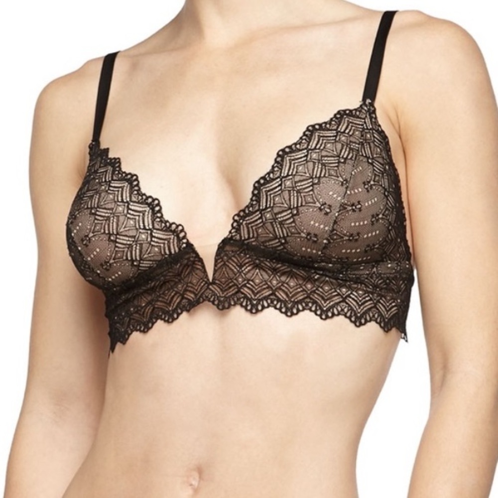 COSABELLA Lusso Papyrus Wireless Bra Size Medium Black Nude